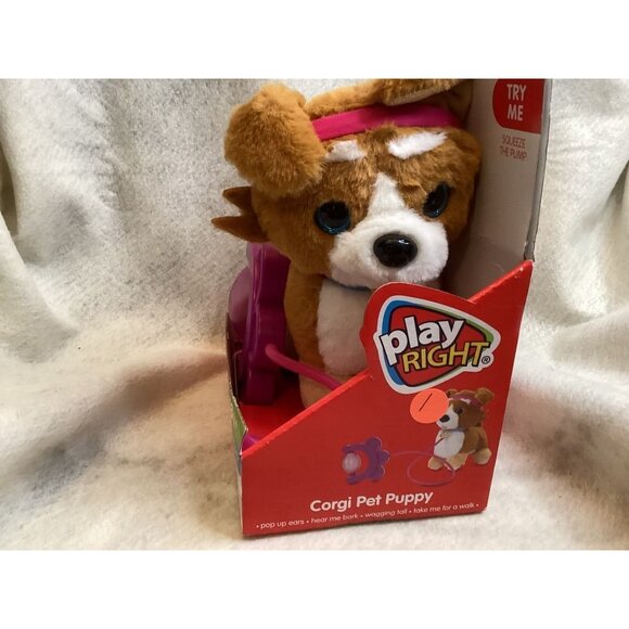 Play Right Interactive Corgi Pet Puppy Toy 18M+ With Leash & Squeeze Sound Effec - Picture 3 of 5